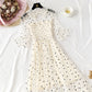 Xiaozhong wave dot mesh dress super xiansen series  4318