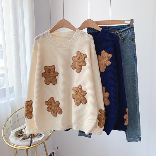 Bear sweater new sweater top  5041