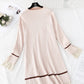 Pull en dentelle avec coutures fausses deux jupes 3803