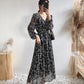 Robe rétro taille haute en mousseline fine au-dessus du genou 3882 