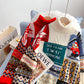 Pull col montant sœurs de Noël nouveau haut tricoté 4924