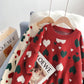 Pull femme Love Sweater Pull tricoté à bas haut 5129