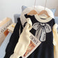 Pull long de style universitaire et robe en tricot de style étranger 5164