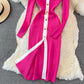 Robe tricotée avec cardigan taille basse et sac à hanches 3749