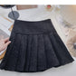 Retro small fragrance diamond studded high waist Sequin A-shaped skirt  5598
