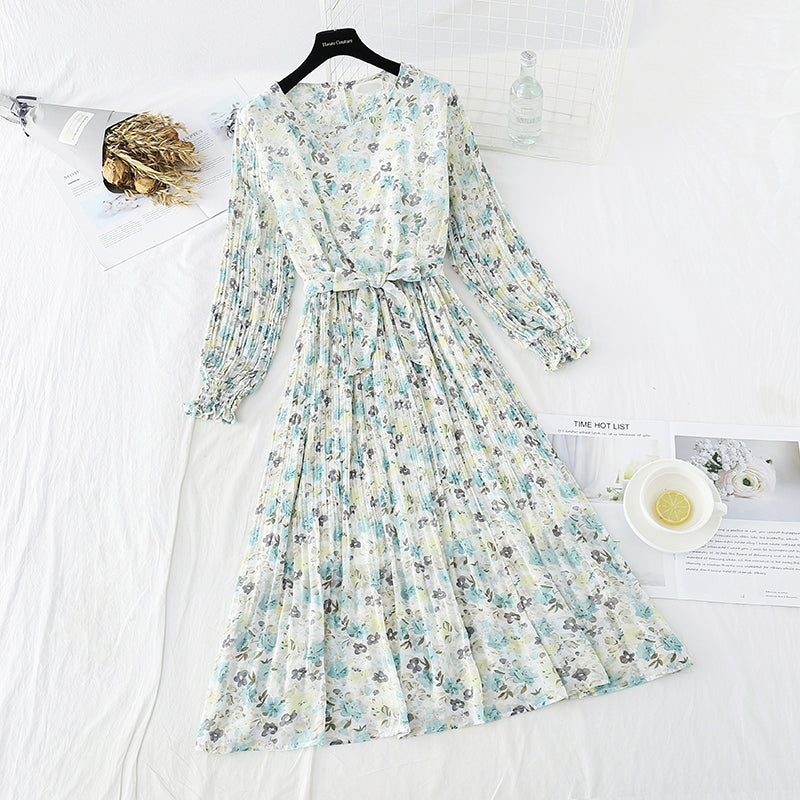 Gentle wind floral dress female Chiffon Fairy Dress  3861