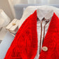 Cardigan en tricot torsadé vintage 5061