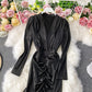 Robe en satin de soie à taille ajustée 3784
