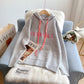 Pull à capuche brodé avec lettre paresseuse pour femme 5216