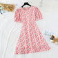 New Style Bubble Sleeve Chiffon gentle style French retro skirt  4634