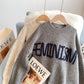 Pull col rond lettre Lazy Wind 5186