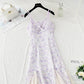 Design sense niche jupe queue de poisson violette robe à bretelles florale en mousseline de soie 4409