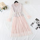 Xiaoxiangfeng suit knitted sweater mesh skirt  3805