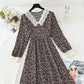 Robe fleurie coupe vent douce tempérament mince jupe en mousseline de soie 4082