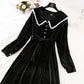 Robe rétro française en velours doré, jupe longue super xiansen 4499