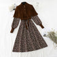 Robe en maille piquée en velours côtelé 4076