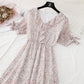 La nouvelle petite jupe féerique fraîche en mousseline de soie vintage française est ajustée à la taille 4527