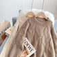 Pull torsadé haut pull design paresseux coréen 4939