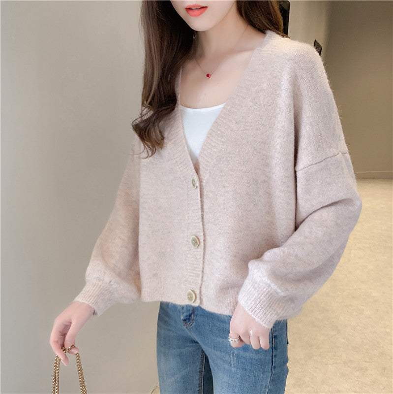 Petit cardigan tricoté frais manteau étranger 5269