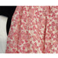 Jupe trapèze en ramie, motif floral à feuilles 3568