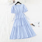 Lace up waist to show thin temperament French minority Retro  4177