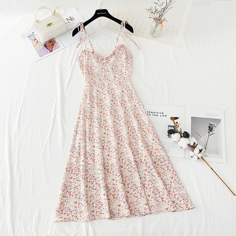 Small man suspender floral dress gentle wind  4891