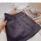 Jupe taille haute de couleur unie de style Hong Kong de nouvelle collection 5430