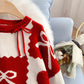 Pull de Noël rouge style étranger 5030