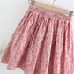Jupe trapèze rose en coton et lin, douce, tempérament, jupe fleurie exclusive 3583