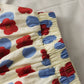 Jupe trapèze taille haute patchwork, jupe imprimée à pois 3597 