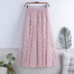 Nouveau style, jupe ciel étoilé, jupe longue bouffante féerique en ligne A, jupe en tulle étoilé pailleté 3590
