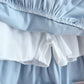 Jupe en coton et lin, jupe plissée taille haute, jupe à volants épissés 3580