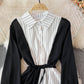 Simple A Line Striped Shirt Dress  10771