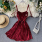 Cute Velvet Short A Line Dress Fashion Dress  10789